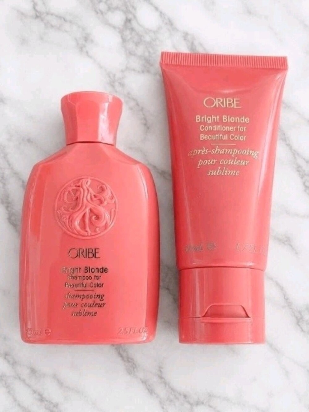 Oribe Bright Blonde Shampoo 2.5 oz & Conditioner 1.7 oz for Beautiful Color NEW!